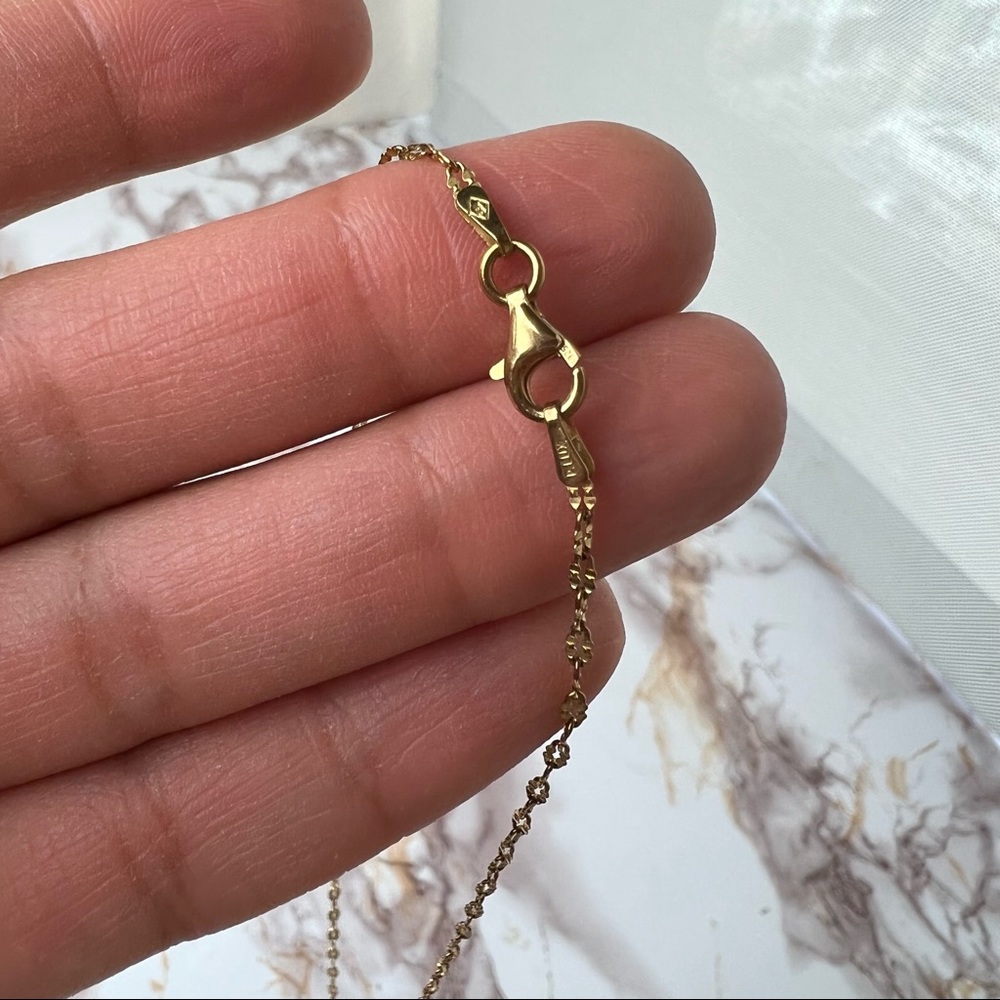 Vintage Gold Dipped Leaf + Thin Gold Chain - image 5